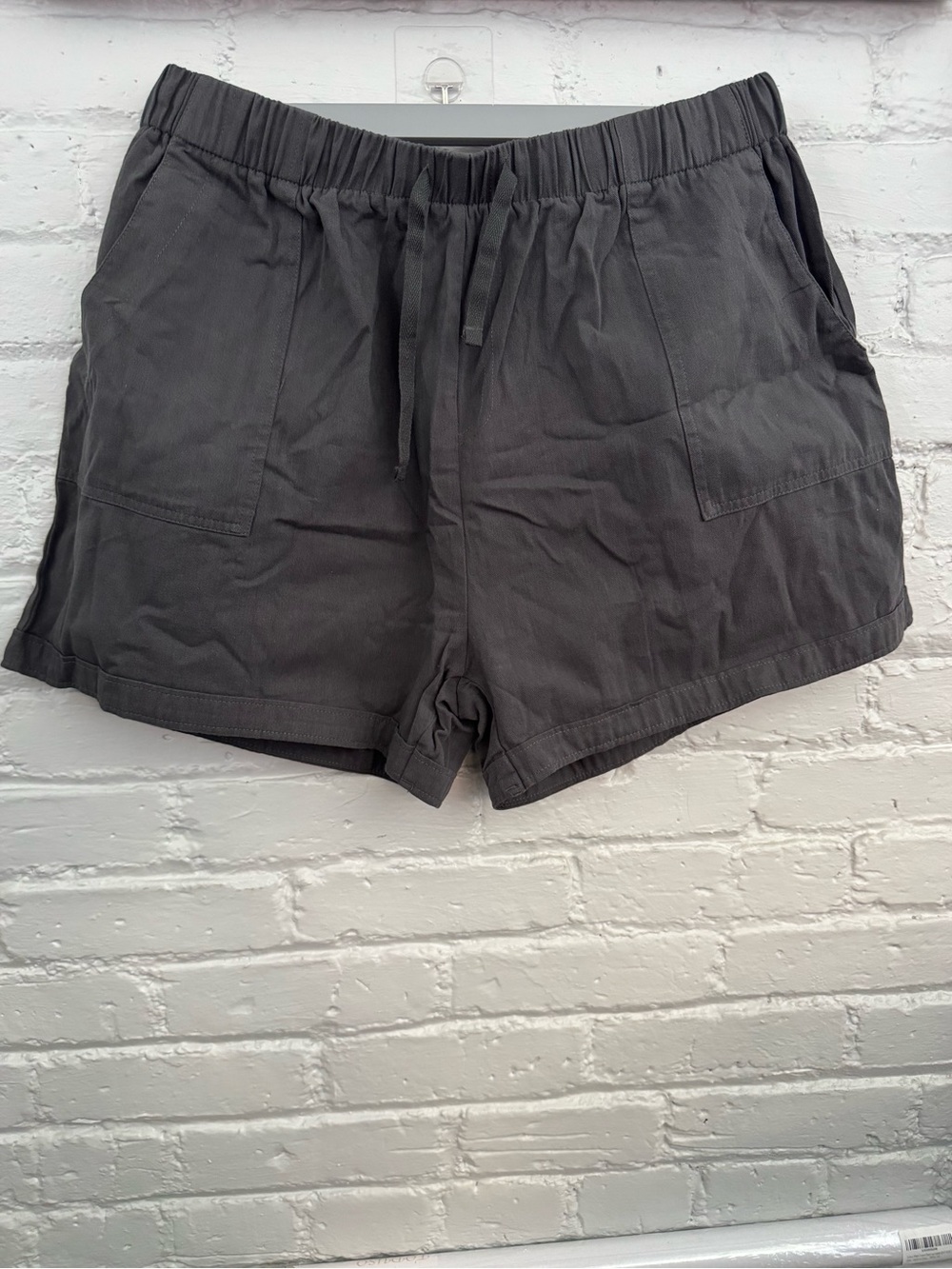 Women's Elastic Waist Utility Shorts - Charcoal
